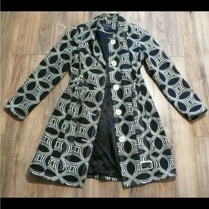 Banana Republic Size M Geometric B&W contemporary career art u wear jacket